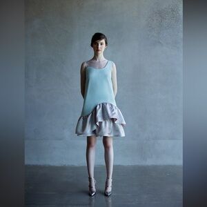 Nha Khanh Designer Mint Marin Mini Dress Drop Waist Cocktail Evening Wear sz 4